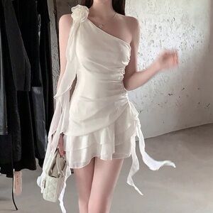 Asymmetrical Chiffon Dress